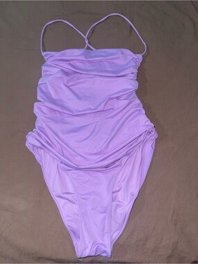 Zara Lilac Ruched Women’s One-Piece Swimsuit